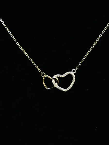 Linked Hearts Silver Pendant