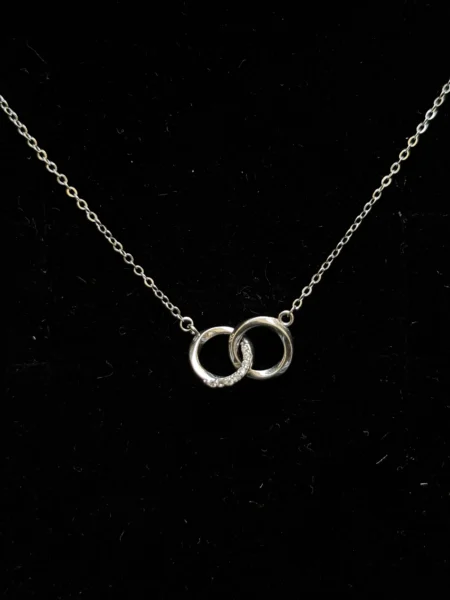 Mini Interlocking Circles Diamond Pendant