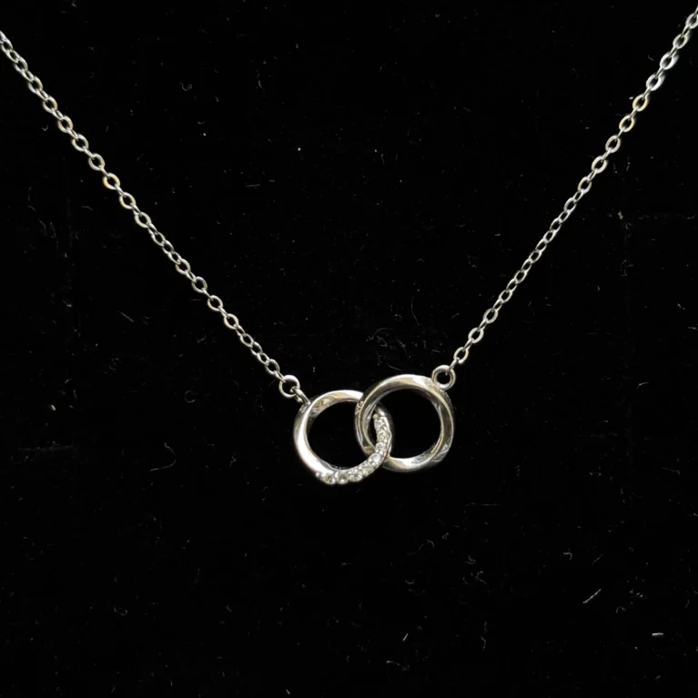 Mini Interlocking Circles Diamond Pendant
