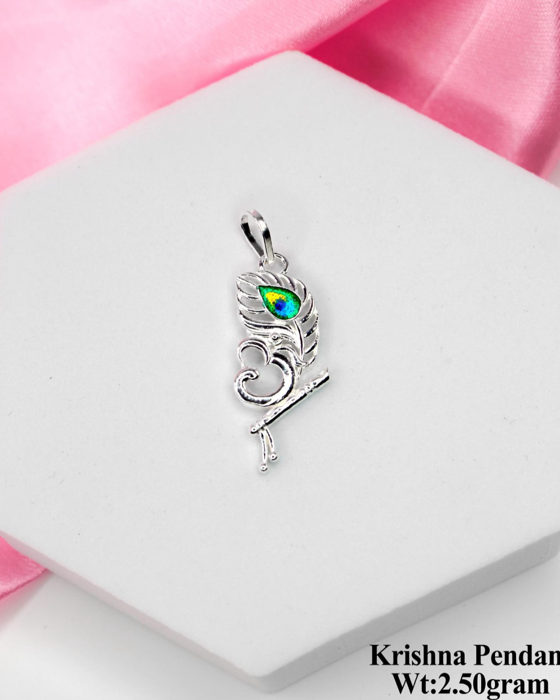 Krishna Silver Pendant