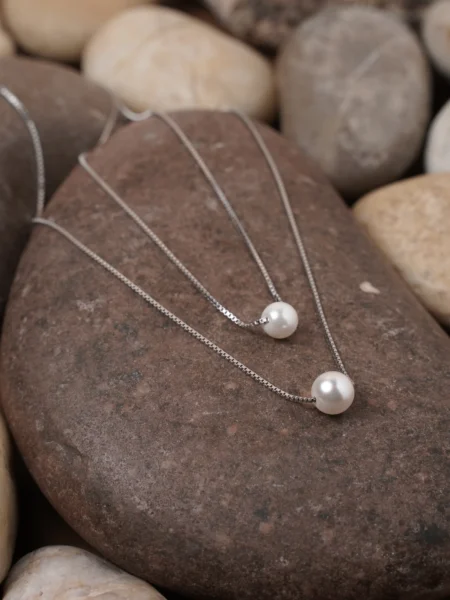 Combo - 925 Silver Pearl and Mini Pearl Pendent Combo