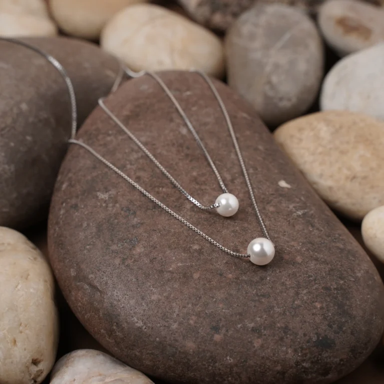 Combo - 925 Silver Pearl and Mini Pearl Pendent Combo